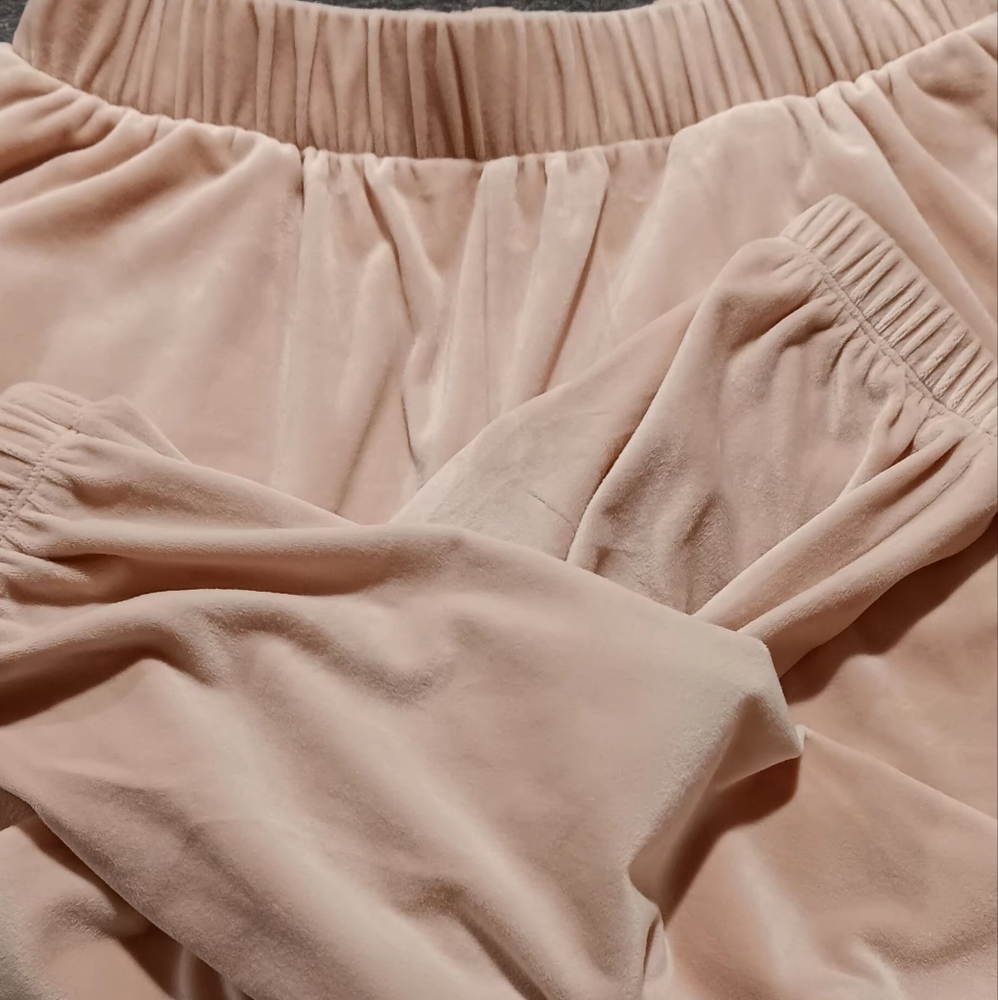 Peach fleece joggers